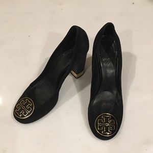 Tory Burch Maddie Black Suede Pump Size 7M